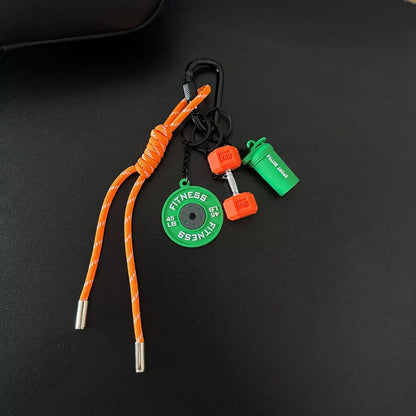 Fitness Keychain for Gym Lovers Premium Gift Sports Enthusiasts Accessories for Workout Bags Water Bottles D-shaped Buckle