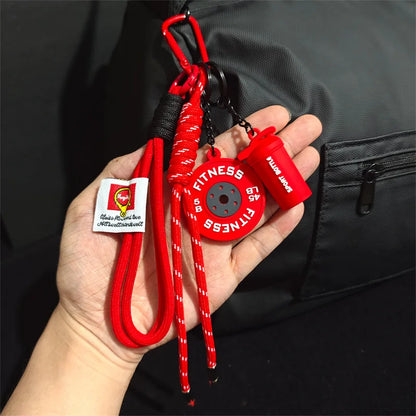 Fitness Keychain for Gym Lovers Premium Gift Sports Enthusiasts Accessories for Workout Bags Water Bottles D-shaped Buckle