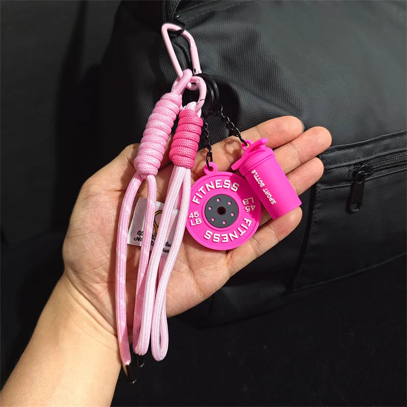 Fitness Keychain for Gym Lovers Premium Gift Sports Enthusiasts Accessories for Workout Bags Water Bottles D-shaped Buckle