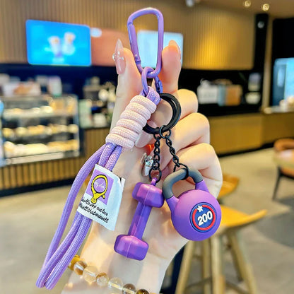 Fitness Keychain for Gym Lovers Premium Gift Sports Enthusiasts Accessories for Workout Bags Water Bottles D-shaped Buckle