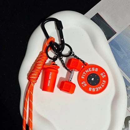 Fitness Keychain for Gym Lovers Premium Gift Sports Enthusiasts Accessories for Workout Bags Water Bottles D-shaped Buckle