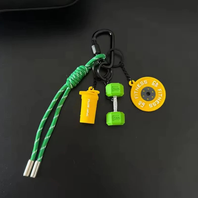 Fitness Keychain for Gym Lovers Premium Gift Sports Enthusiasts Accessories for Workout Bags Water Bottles D-shaped Buckle
